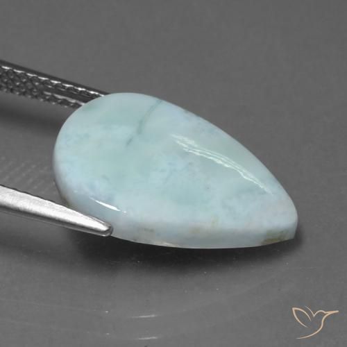 larimar Azul cielo claro natural de 5.33 ct, En forma de pera, Opaco