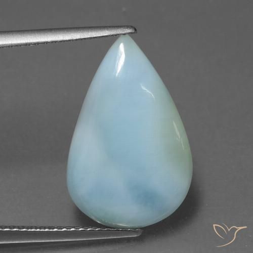 4.79ct Natural Celeste larimar, En forma de pera, Opaco