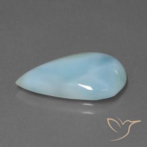 larimar Celeste natural de 4.79 ct, En forma de pera, Opaco