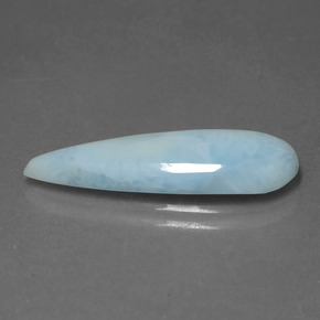 Larimar azul natural de 4,72 ct, en forma de pera, opaco