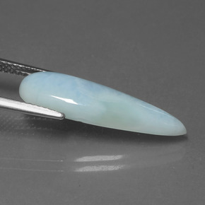 Larimar azul natural de 4,72 ct, en forma de pera, opaco