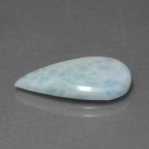 Larimar azul natural de 5,31 ct, en forma de pera, opaco