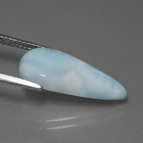 larimar Azul natural de 4.67 ct, En forma de pera, Opaco