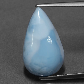 larimar Azul natural de 6.15 ct, En forma de pera, Opaco
