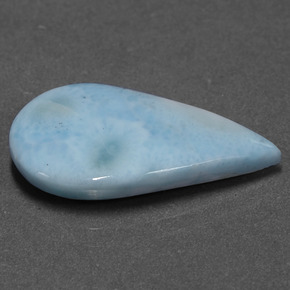 Larimar azul natural de 7,49 ct, en forma de pera, opaco