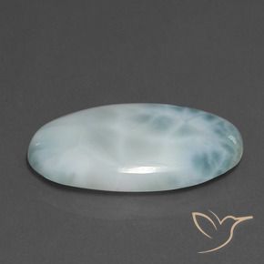 larimar Azul claro natural de 16.58 ct, Ovalada, Opaco