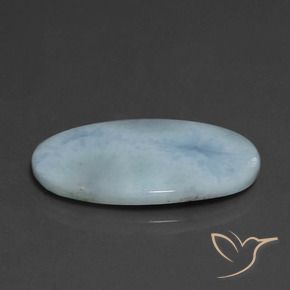 larimar Azul claro natural de 15.06 ct, Ovalada, Opaco