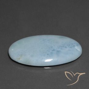larimar Azul claro natural de 20.33 ct, Ovalada, Opaco