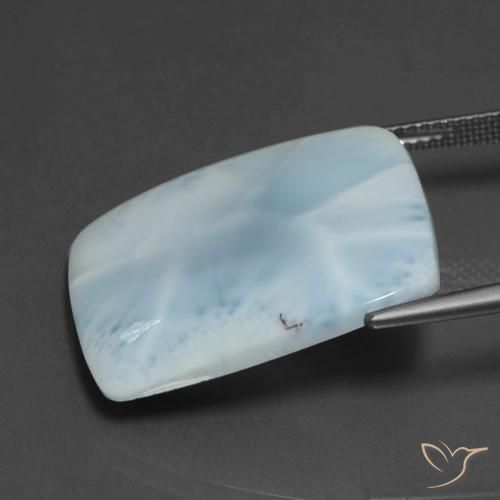 larimar Celeste natural de 16.38 ct, Forma Cojín, Opaco