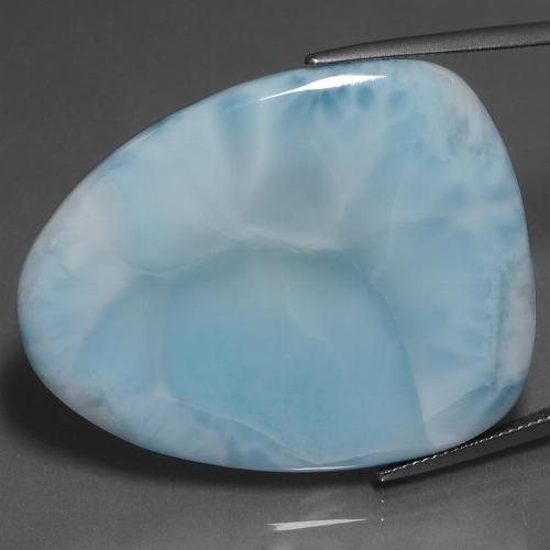 larimar Celeste natural de 64.62 ct, Forma elegante, Opaco