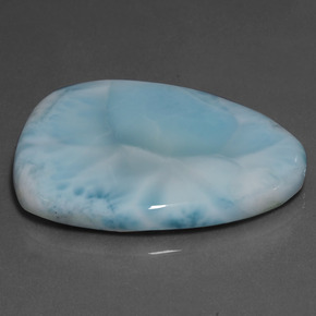 larimar Celeste natural de 64.62 ct, Forma elegante, Opaco