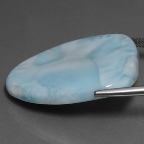 larimar Celeste natural de 64.62 ct, Forma elegante, Opaco