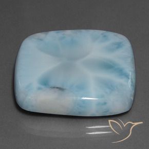 larimar Azul claro natural de 58.94 ct, Forma Cojín, Opaco