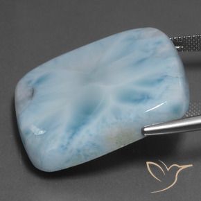 larimar Azul claro natural de 58.94 ct, Forma Cojín, Opaco