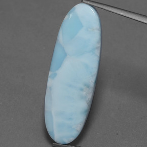 larimar Azul natural de 10.93 ct, Corte Óvalo, Opaco