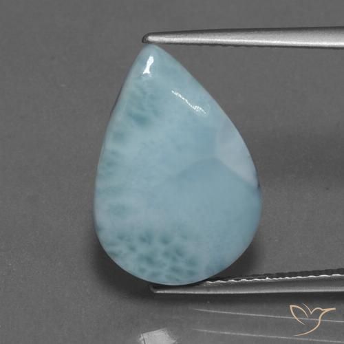 7.69ct Natural Azul claro larimar, En forma de pera, Opaco