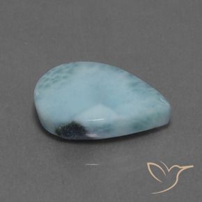 larimar Azul claro natural de 7.69 ct, En forma de pera, Opaco