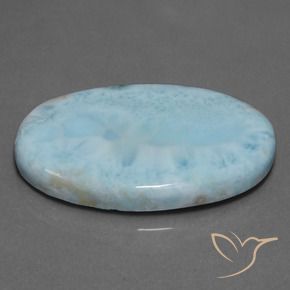 larimar Verde azulado claro natural de 53.89 ct, Ovalada, Opaco