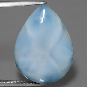 larimar Celeste natural de 14.08 ct, En forma de pera, Opaco