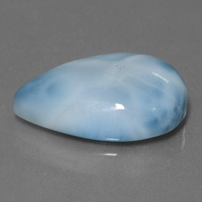 larimar Celeste natural de 14.08 ct, En forma de pera, Opaco