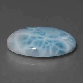 larimar Azul natural de 22.03 ct, Corte Óvalo, Opaco