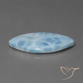 larimar Celeste natural de 14.85 ct, Marquesa, Opaco