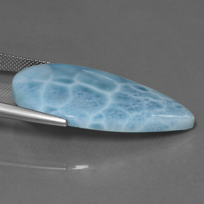 larimar Azul natural de 28.91 ct, En forma de pera, Opaco