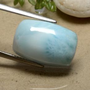 larimar Azul verdoso natural de 10.59 ct, Corte Cojín, Opaco