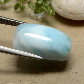 larimar Azul verdoso natural de 10.59 ct, Corte Cojín, Opaco