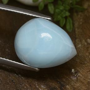 larimar Azul verdoso natural de 12.95 ct, En forma de pera, Opaco