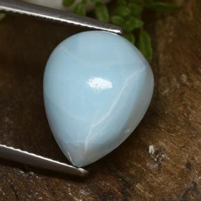 larimar Azul verdoso natural de 12.95 ct, En forma de pera, Opaco