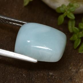 larimar Azul verdoso natural de 4.46 ct, Corte Cojín, Opaco