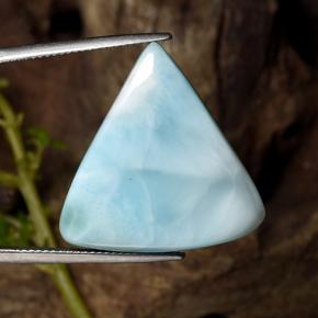 Larimar azul natural de 25,27 ct, trillón, opaco