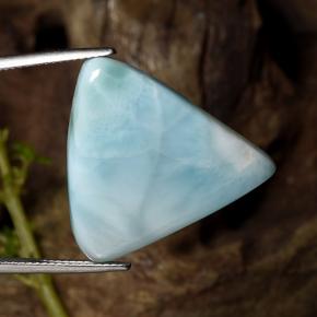 Larimar azul natural de 25,27 ct, trillón, opaco