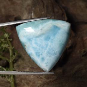 Larimar azul natural de 46,87 ct, trillón, opaco