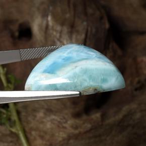 Larimar azul natural de 46,87 ct, trillón, opaco