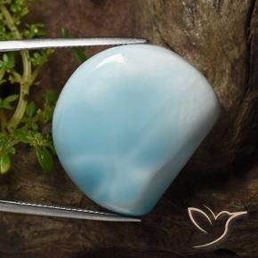 larimar Azul verdoso claro natural de 44.58 ct, Elegante, Opaco