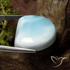 larimar Azul verdoso claro natural de 44.58 ct, Elegante, Opaco