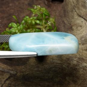 Larimar azul natural de 20,35 ct, forma elegante, opaco