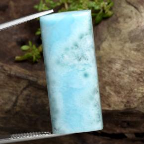 larimar Azul claro natural de 44.71 ct, Corte Baguette, Opaco