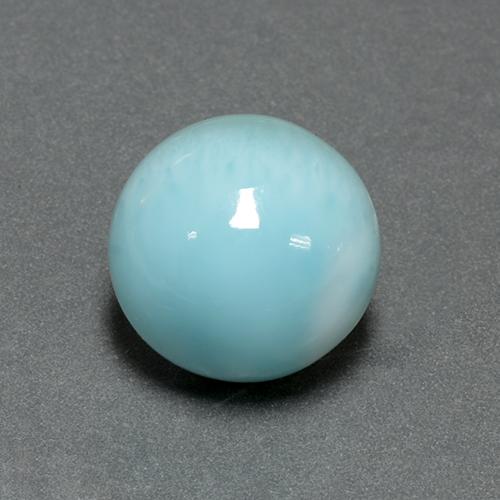 larimar Azul claro natural de 6.62 ct, Corte Redondo, Opaco