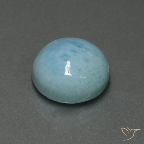 larimar Azul claro natural de 7.03 ct, Redondo, Opaco