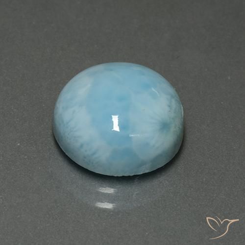 larimar Azul claro natural de 6.82 ct, Redondo, Opaco