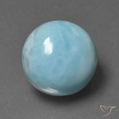 6.89ct Natural Azul Cielo larimar, Redondo, Opaco