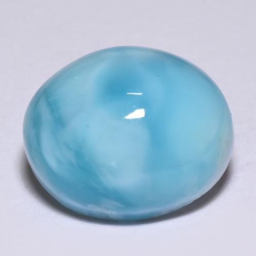 larimar Azul natural de 4.96 ct, Corte Óvalo, Opaco