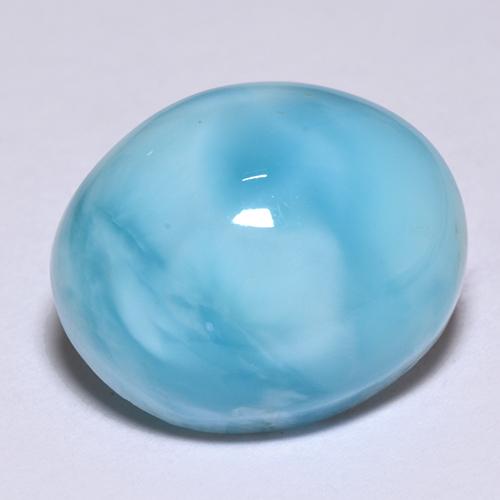 larimar Azul natural de 4.96 ct, Corte Óvalo, Opaco