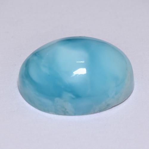 larimar Azul natural de 4.96 ct, Corte Óvalo, Opaco