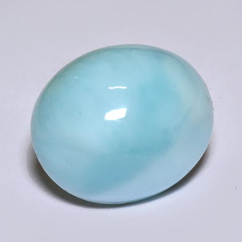 larimar Azul natural de 5.63 ct, Corte Óvalo, Opaco