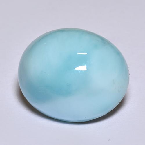 larimar Azul natural de 5.63 ct, Corte Óvalo, Opaco