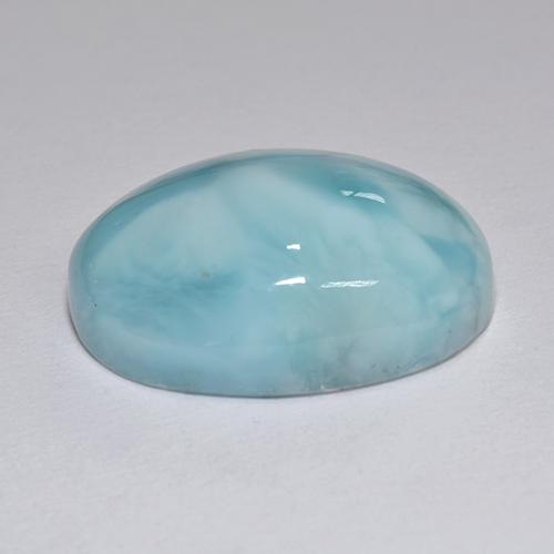 larimar Azul natural de 13.07 ct, Corte Óvalo, Opaco